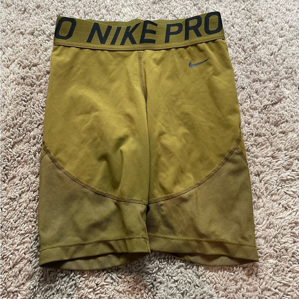 Nike Green Athletic Compression Shorts